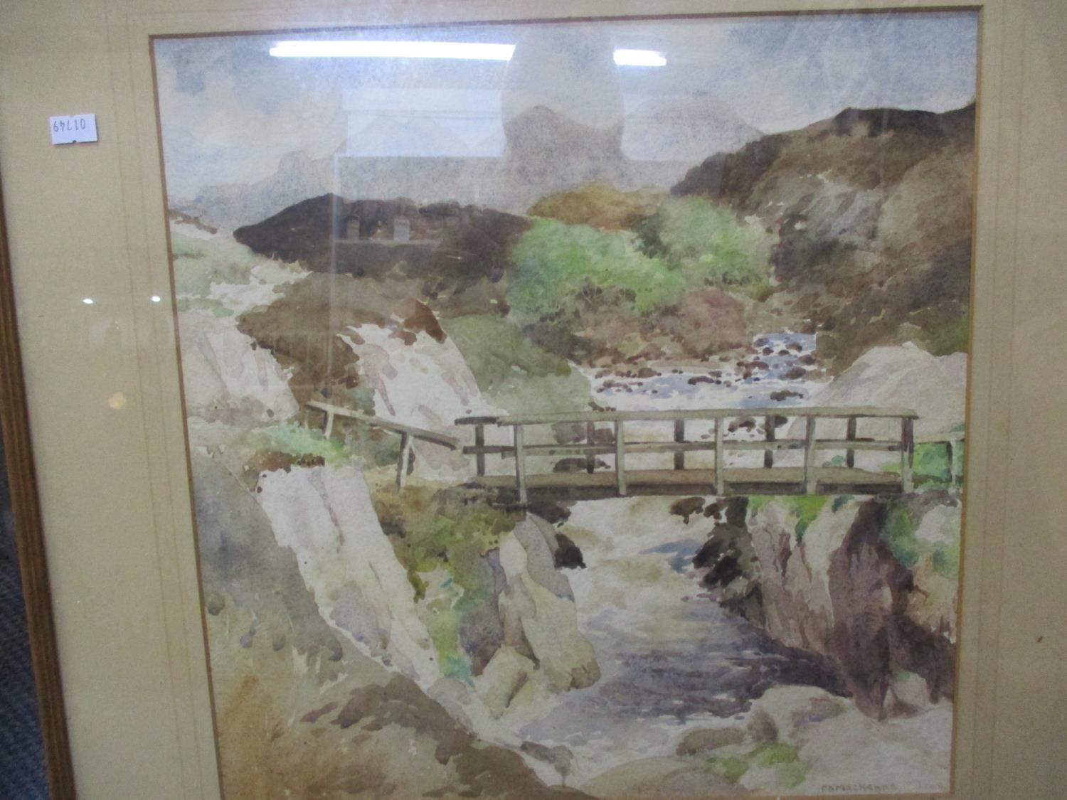 F S Mackenna - On the River, Sutherland, a watercolour, 14 1/2" x 14 1/2", signed and dated 1948