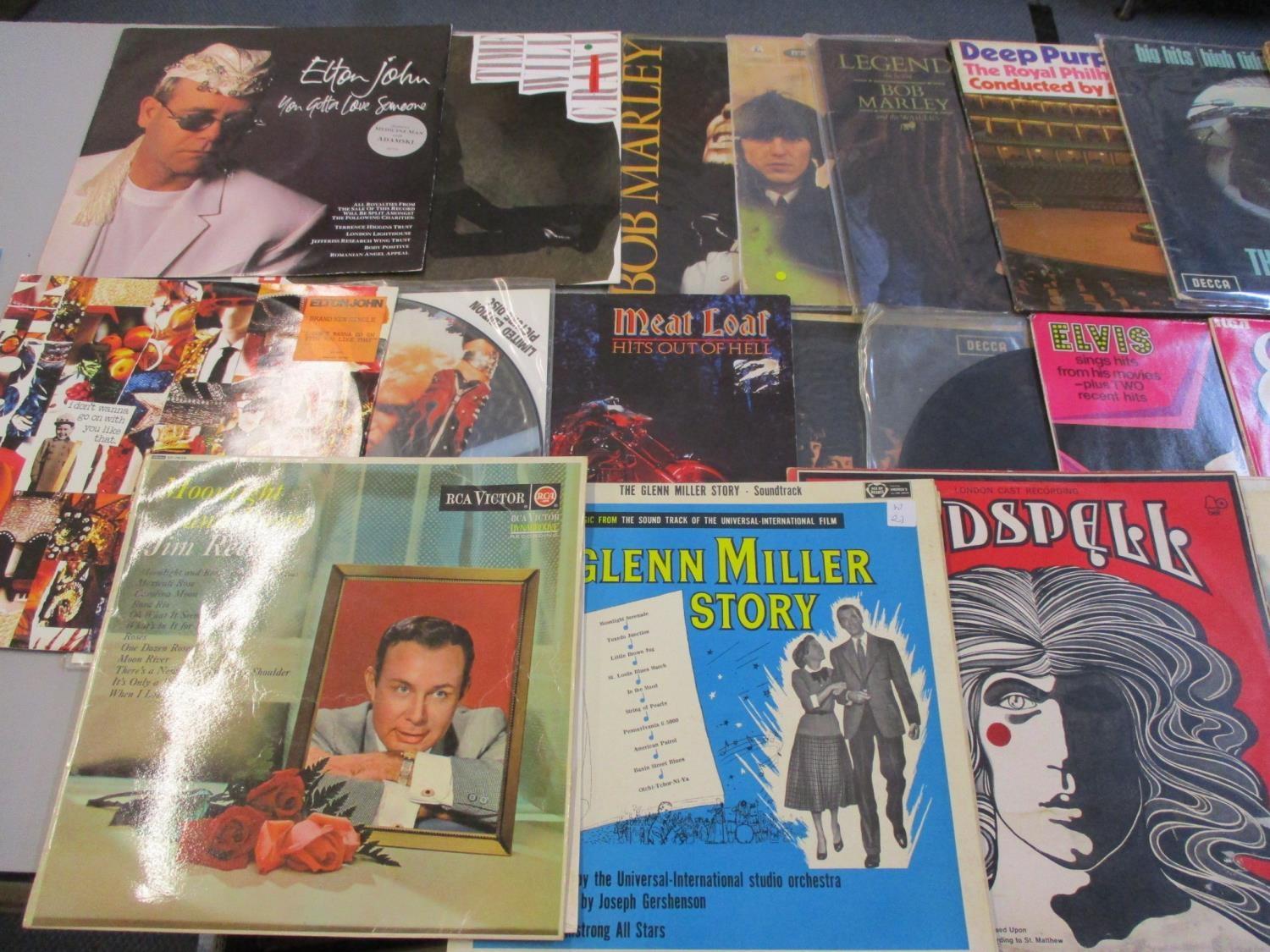 Records to include Beatles, Bob Marley, Rolling Stones, Elvis, Elton John, Billy Idol and others - Image 2 of 4