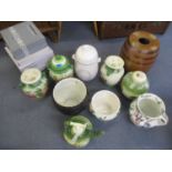 A mixed lot to include collectors plates, early 20th century painted chin and other items