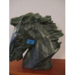 James Spratt - Flaming Mare 1978, an Austrian sculpture of a dressage horse's head enamelled with