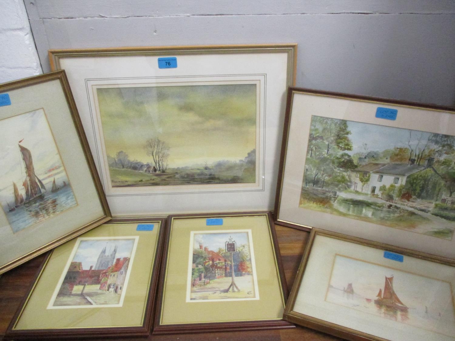 A small quantity of miscellaneous watercolours to include a framed and glazed watercolour