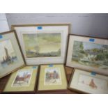 A small quantity of miscellaneous watercolours to include a framed and glazed watercolour