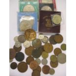 Mixed coins, mostly British 19th and 20th century to include commemorative crowns