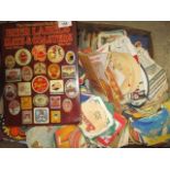 A large quantity of vintage and modern beer mats from around the world together with a reference