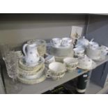 A mixed lot to include a Bavarian tea service, Worcester Lavinia and other items