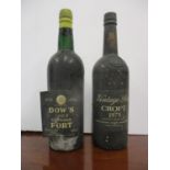 Two bottles of Port, Dow's 1963 and Croft 1975