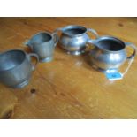 Four items of Liberty Tudoric pewter