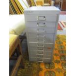 A Bisley ten drawer filing cabinet
