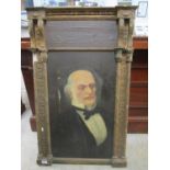 LOT WITHDRAWN - A Victorian oil on board portrait of a gentleman 29" x 17 2/8" in a Victorian gilt