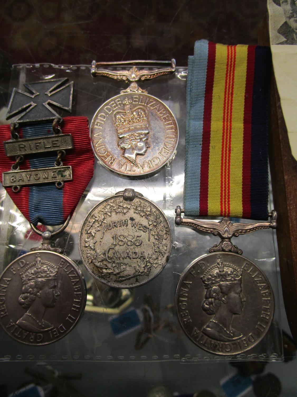 A group of British and Canadian campaign medals to include a North West 1885 Canada medal A/F with - Image 3 of 3