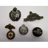 A silver and tortoiseshell Royal Flying Corps sweetheart brooch, an RAF sweetheart brooch made