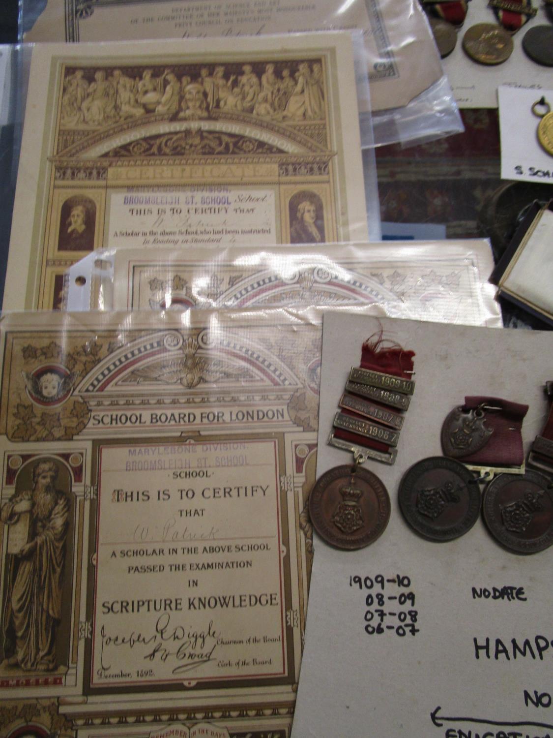 A collection of Victorian and Edwardian school and Education silver, bronze and metal medals, a - Image 5 of 7
