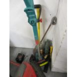 Hand tools to include a drill, a sledge hammer, a record vice and other items