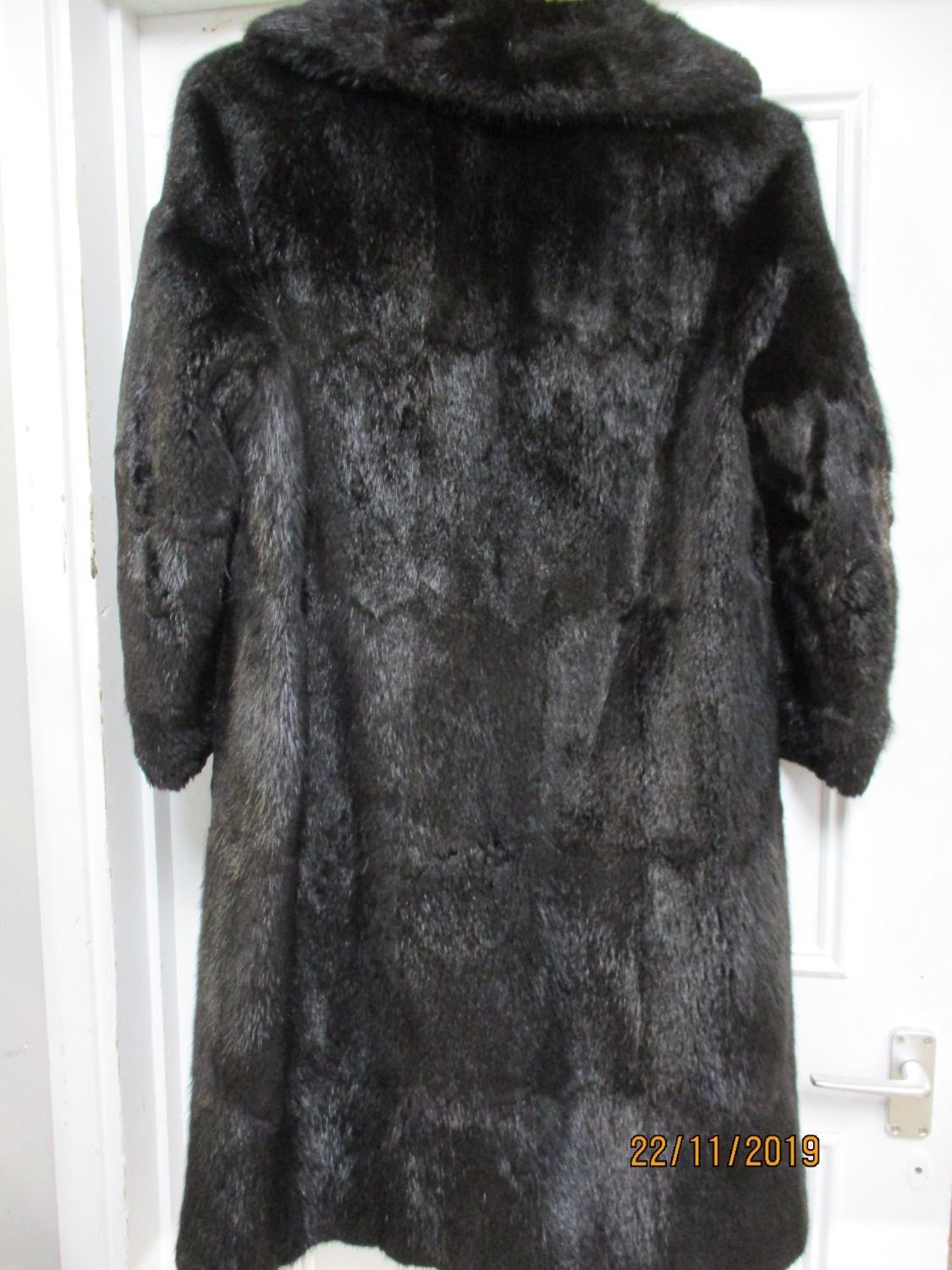 A black mink full length coat, 39" long x 42/44" chest approx Location RWF - Image 2 of 2