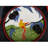 A Wedgwood Clarice Cliff Centenary Celebratory plate, Bird of Paradise no 1180 of 1999, in a