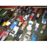 A quantity of miscellaneous Corgi and tin plate models to include mixed coaches, 00 gauge tender