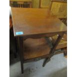 A late Victorian mahogany bedside washstand and a similar night table