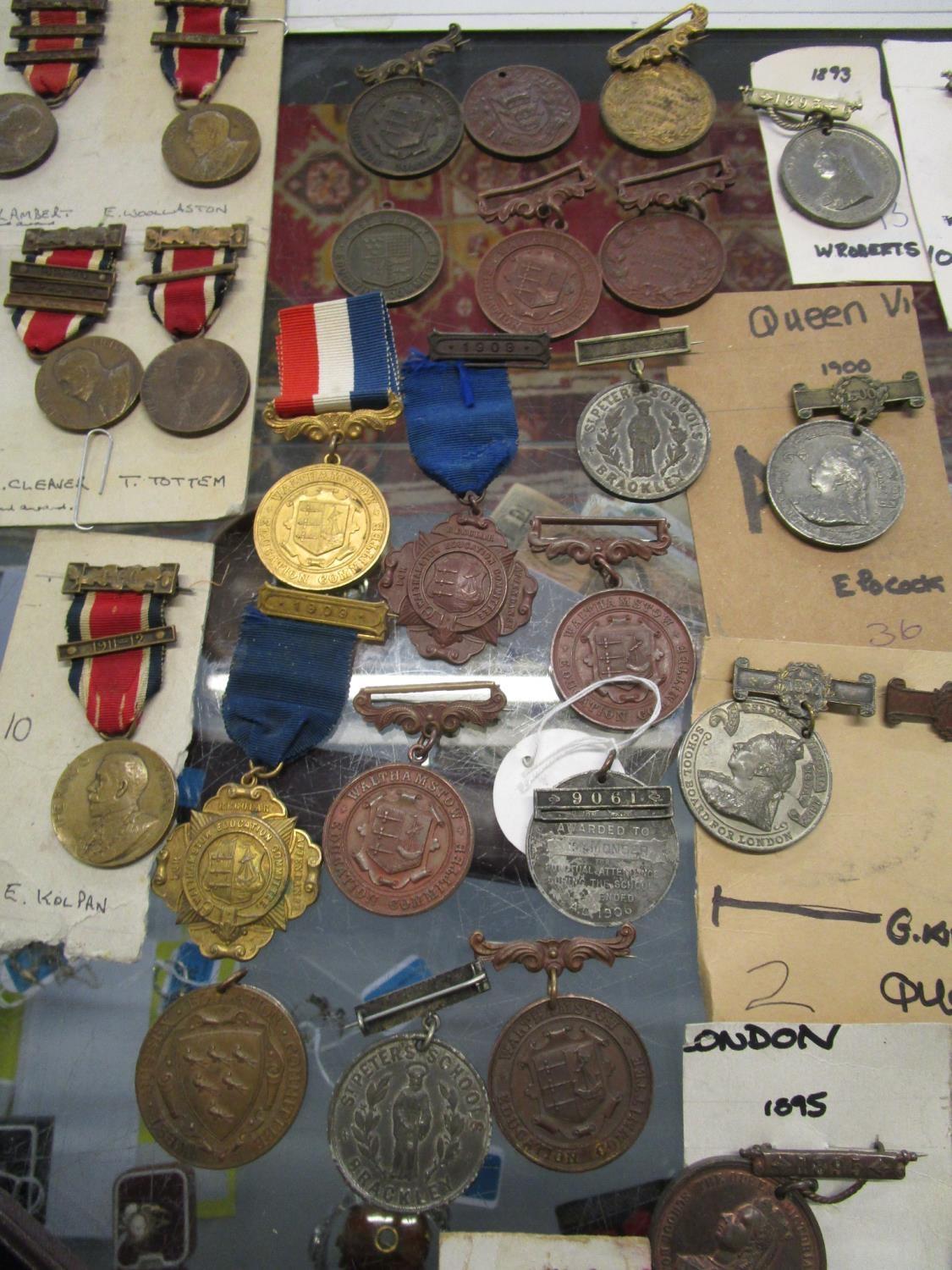A collection of Victorian and Edwardian school and Education silver, bronze and metal medals, a - Image 7 of 7