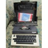 A Quen Data electric 700 typewriter, cased