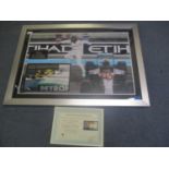 A large Formula 1 photo montage, signed by Nico Rosberg, mounted in a glazed frame, with certificate