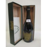 One boxed bottle of Cuvee Dom Perigon 1985 Location 9.5