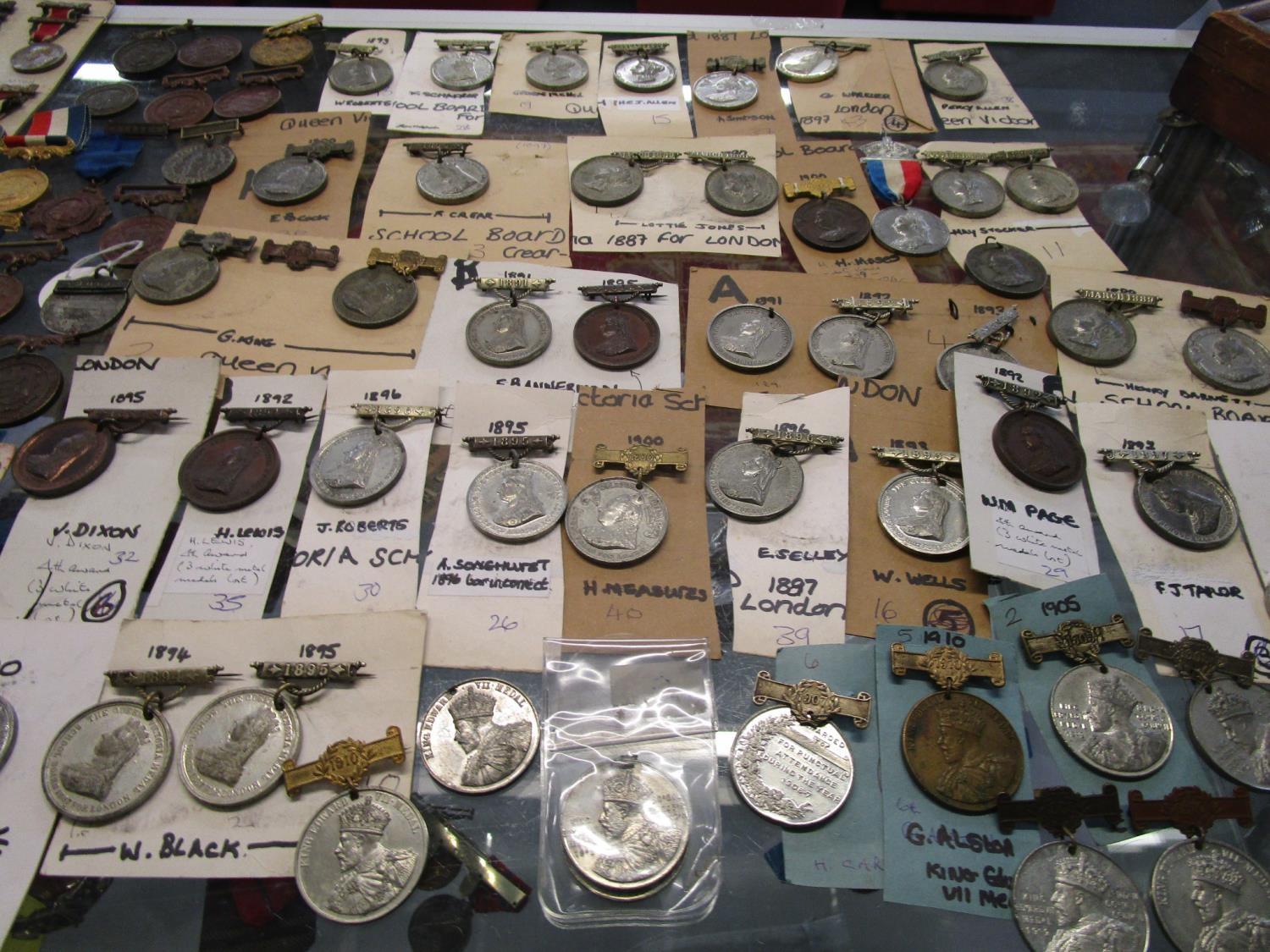 A collection of Victorian and Edwardian school and Education silver, bronze and metal medals, a - Image 6 of 7