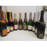 Twelve bottles of mixed Cava and Champagne to include Hubert Laurent Location LAB