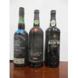 Three bottles of Port, Cockburns 1982, Taylors 1986 and Fonseca bin no 27