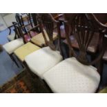 Five miscellaneous 19th and 20th century chairs, together with a Georgian mahogany stool and a