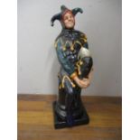 Royal Doulton Jester figurine, trial piece having no HN number to the base, designed by C J Noke,