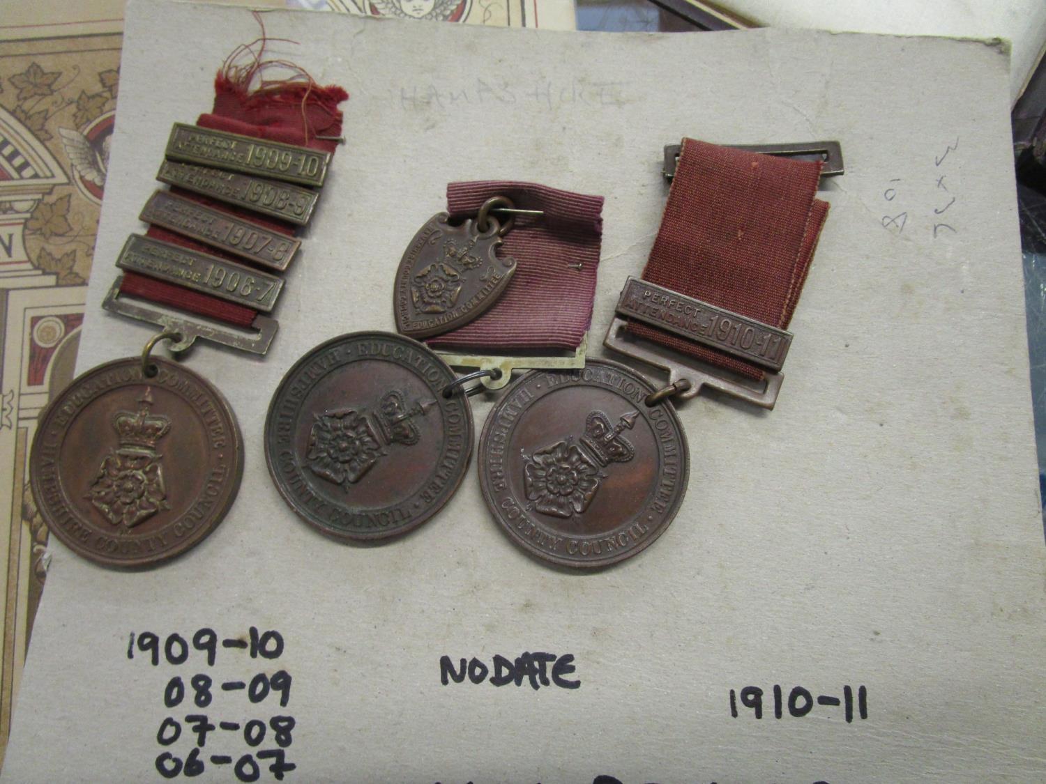 A collection of Victorian and Edwardian school and Education silver, bronze and metal medals, a - Image 4 of 7