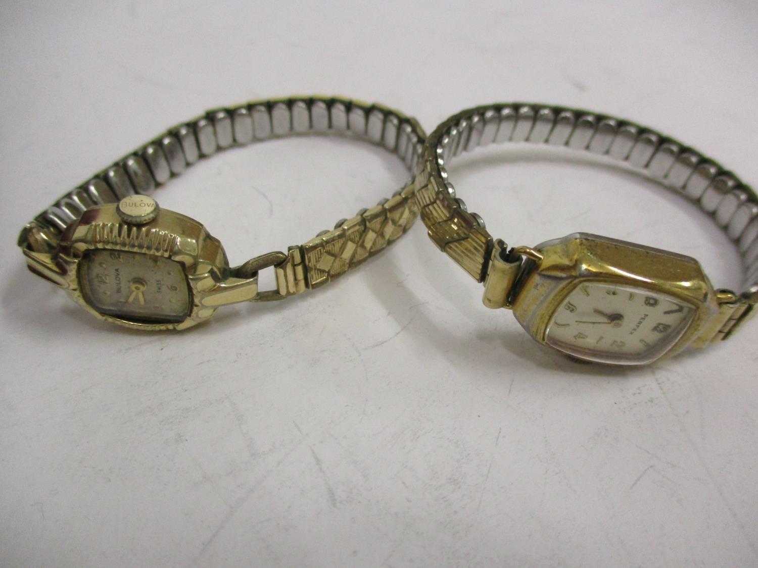 Mixed watches to include two Bulova's, one having a gold case and a 1930s gold cased wrist watch - Image 4 of 4