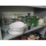 A mixed lot to include collectors plates, mixed glassware, china and other items