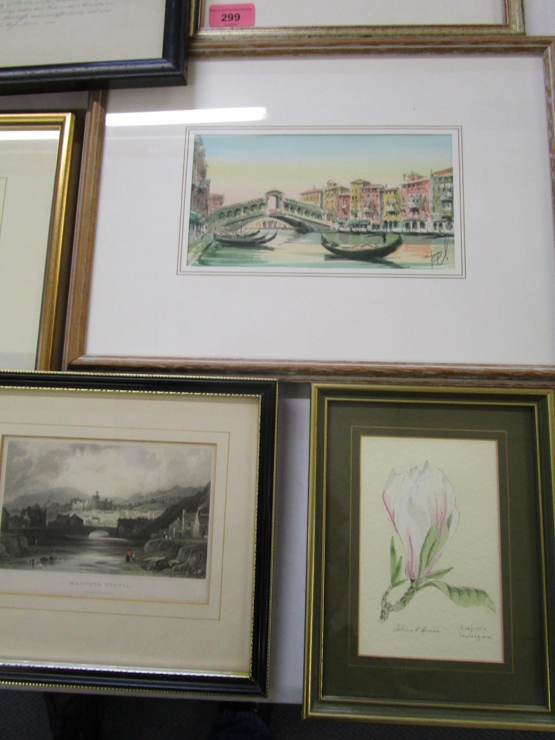 A quantity of framed and glazed engravings, watercolours, limited edition prints, and two white - Image 4 of 6