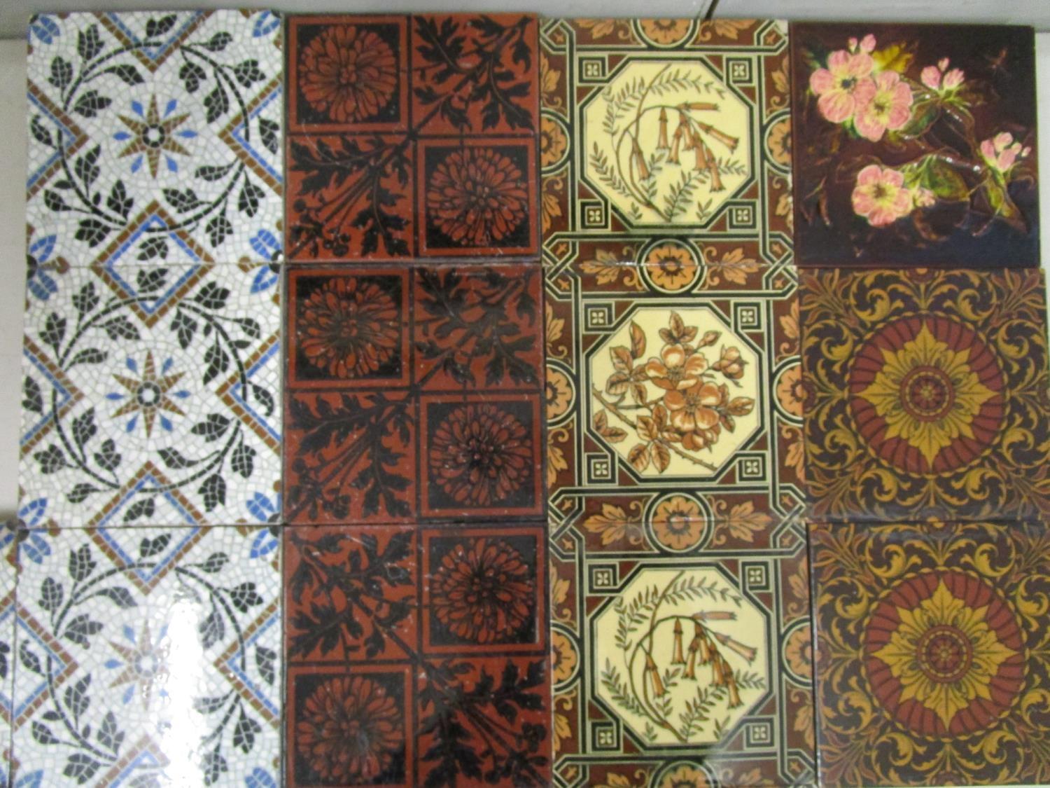 Mixed tiles to include seven Mintons mosaic tiles and various other Mintons tiles - Image 3 of 4