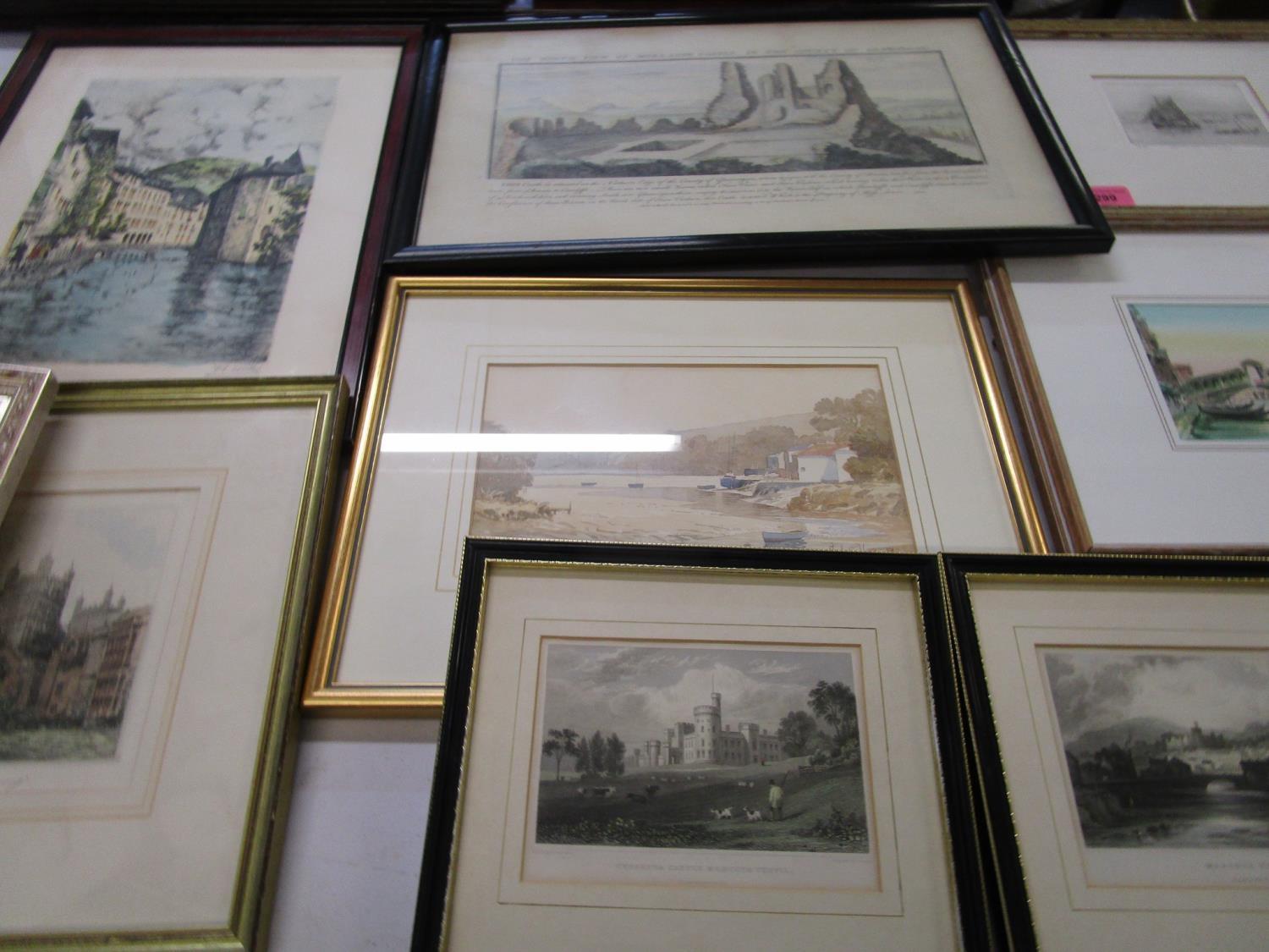 A quantity of framed and glazed engravings, watercolours, limited edition prints, and two white - Image 6 of 6