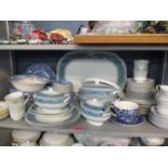 Blue and white Ironstone 'River Scene' tableware, Japanese 'Diane' bone china and other ceramics