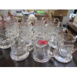 A collection of Dartington glass tankards of various designs Position:LAM