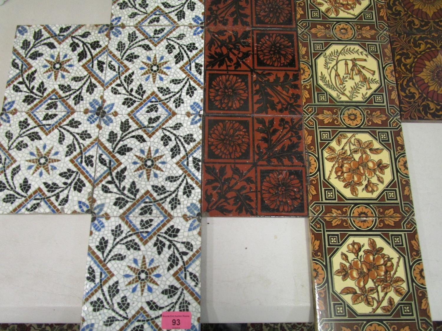 Mixed tiles to include seven Mintons mosaic tiles and various other Mintons tiles - Image 4 of 4