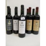 Eleven bottles of Corbieres wine, mixed vineyards and dates