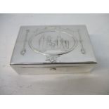 An Edwardian silver pen box by William Comyns, London 1905, of rectangular form, the hinged lid