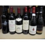 Eighteen bottles of mixed reds to include 2009 Chateauneuf-du-Pape