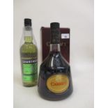 One bottle of Chartreuse and one bottle of Carlos 1 XO Brandy 12