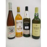 One bottle of Blandys Port, a bottle of White Port and a bottle of Chateau Filhot Sauterne's etc