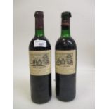 Two bottles of Chateau Cantemerle Haut Medoc 1985
