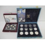 A Royal Mint 1996 United Kingdom Silver Anniversary Collection of seven coins with certificates