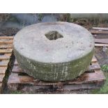 A stone Cider Press Wheel, 3ft 2in