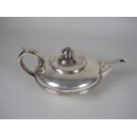 A Victorian silver Teapot of compressed circular form, London 1841