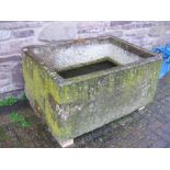A large sandstone rectangular Trough, 3ft 8in x 2ft 7in