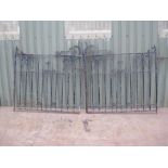 A pair of wrought iron Gates, 9ft 8in